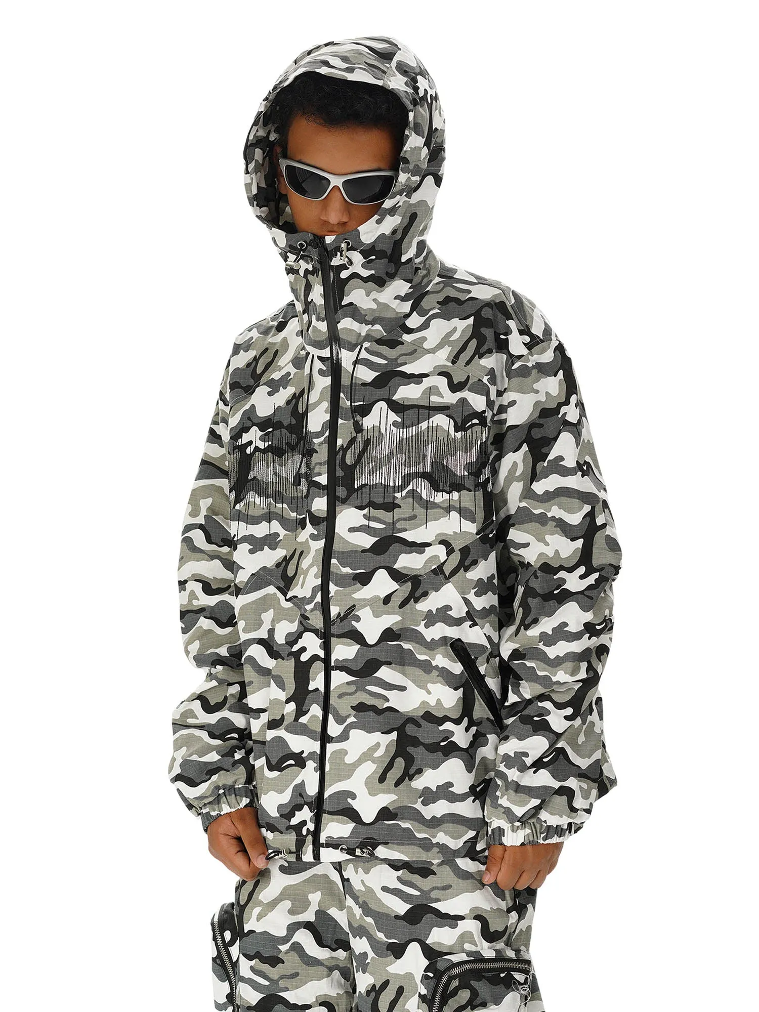 Thesupermade Hip-hop Snow Camouflage Embroidery Jacket - 2222 sold by Thesupermade product image thumbnail 4