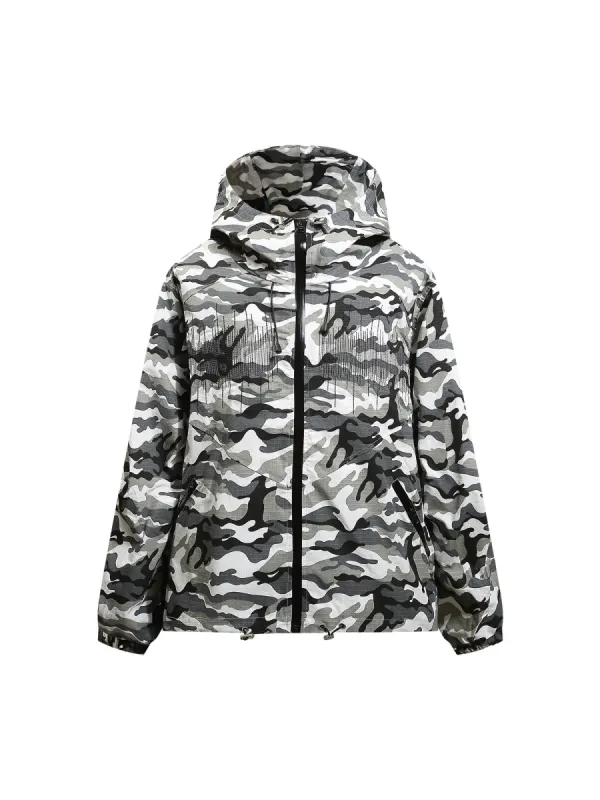 Thesupermade Hip-hop Snow Camouflage Embroidery Jacket - 2222 sold by Thesupermade