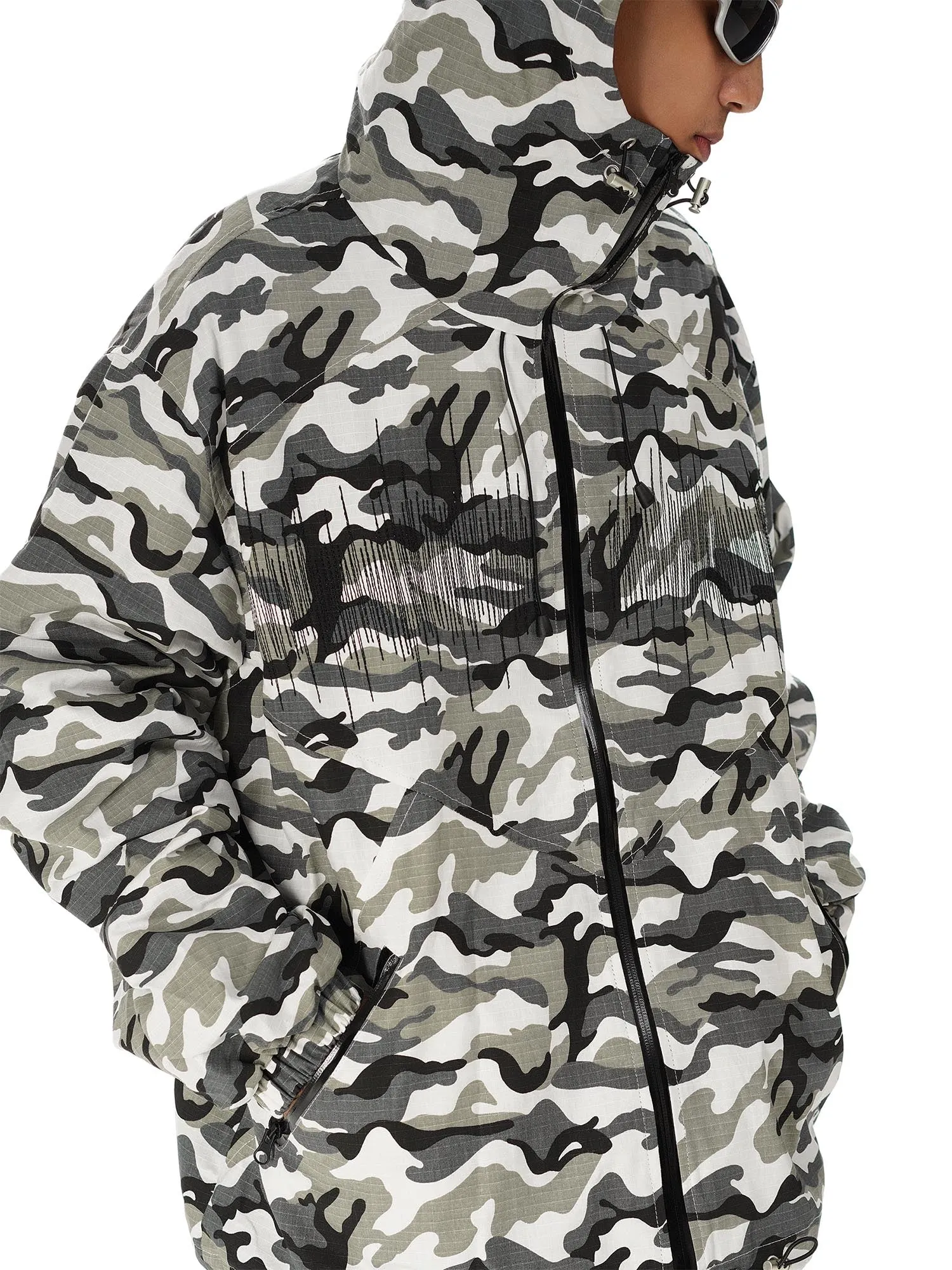 Thesupermade Hip-hop Snow Camouflage Embroidery Jacket - 2222 sold by Thesupermade product image thumbnail 5