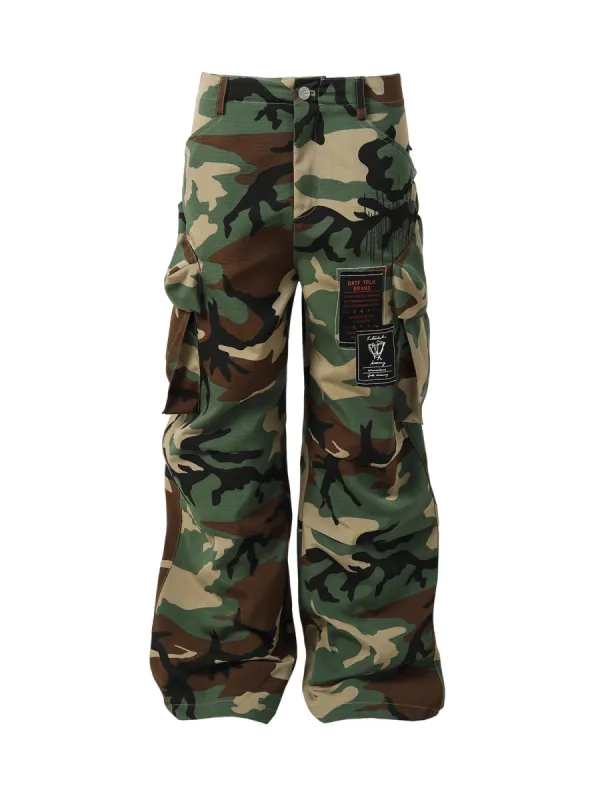 Thesupermade High Street Badge Camouflage Multi-Pocket Pants - 2253 sold by Thesupermade