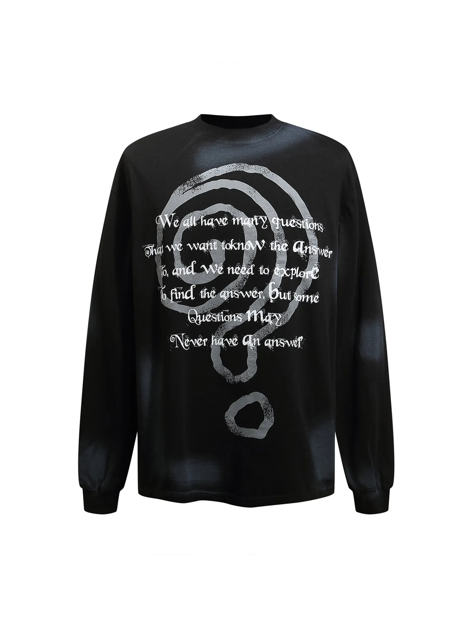 Thesupermade Spray Long Sleeve Street Hip-Hop T-shirt sold by Thesupermade