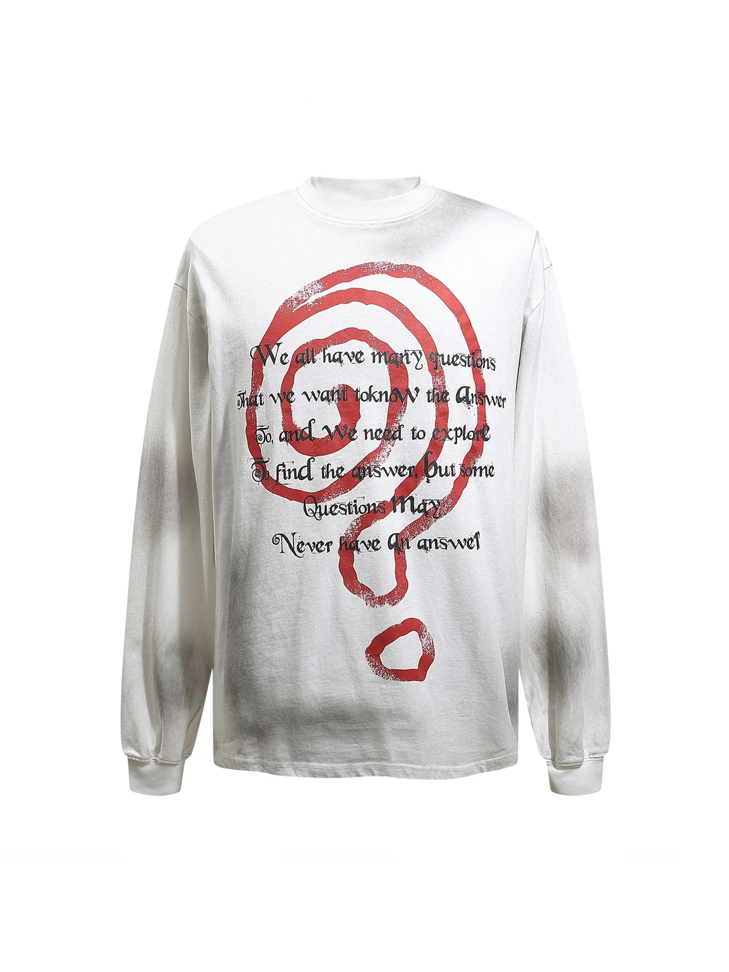 Thesupermade Spray Long Sleeve Street Hip-Hop T-shirt sold by Thesupermade product image thumbnail 2