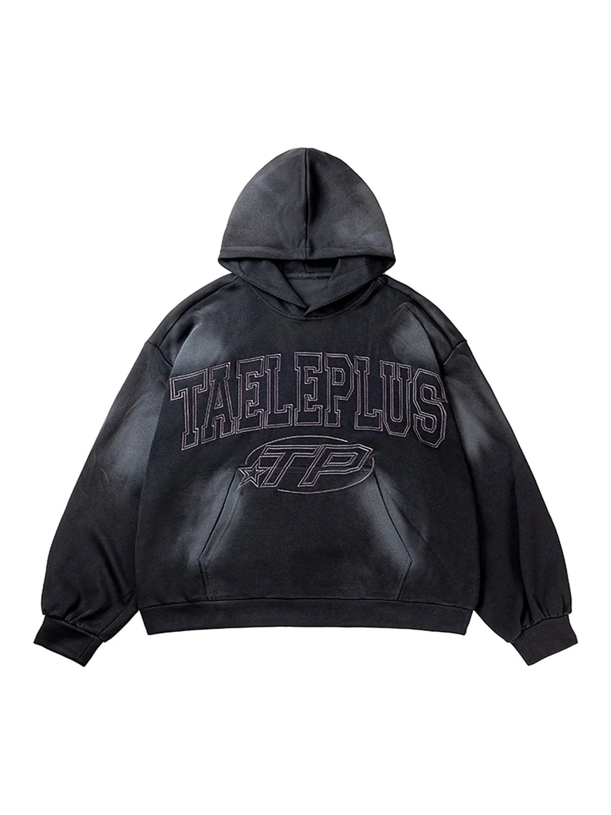 Thesupermade Washed Spray Printed Vintage Hoodies sold by Thesupermade