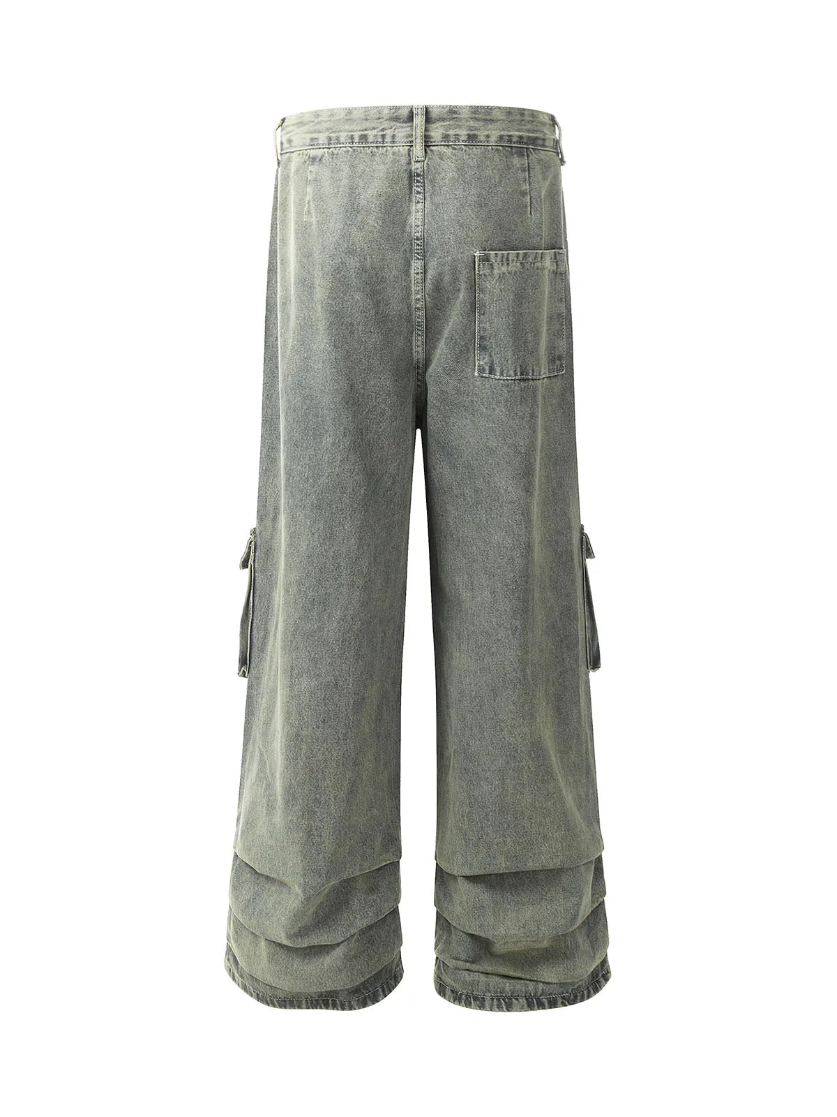 Thesupermade Distressed Raw Edge Baggy Jeans sold by Thesupermade product image thumbnail 2