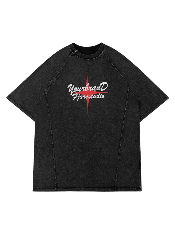 Thesupermade Metal Zip Graphic T-shirt sold by Thesupermade