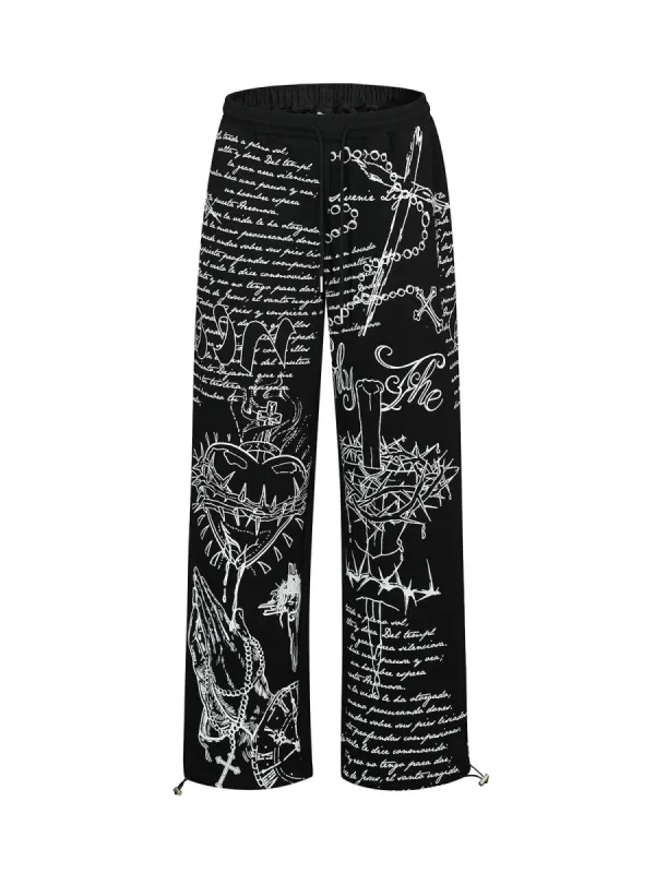 Thesupermade Graphic Straight Leg Sweatpants sold by Thesupermade