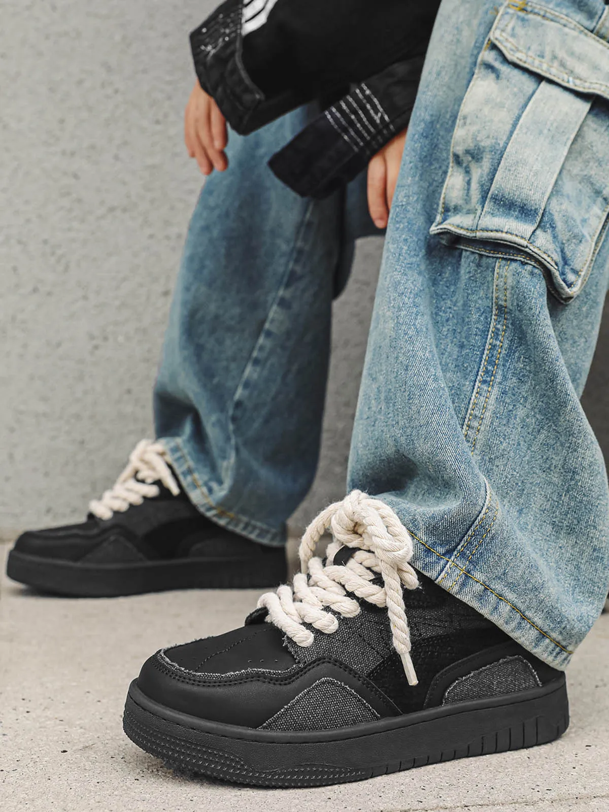 Thesupermade Canvas Splicing Low Top Sneakers sold by Thesupermade product image thumbnail 5