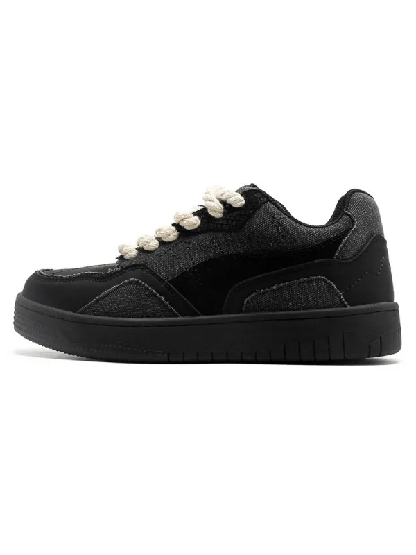 Thesupermade Canvas Splicing Low Top Sneakers sold by Thesupermade