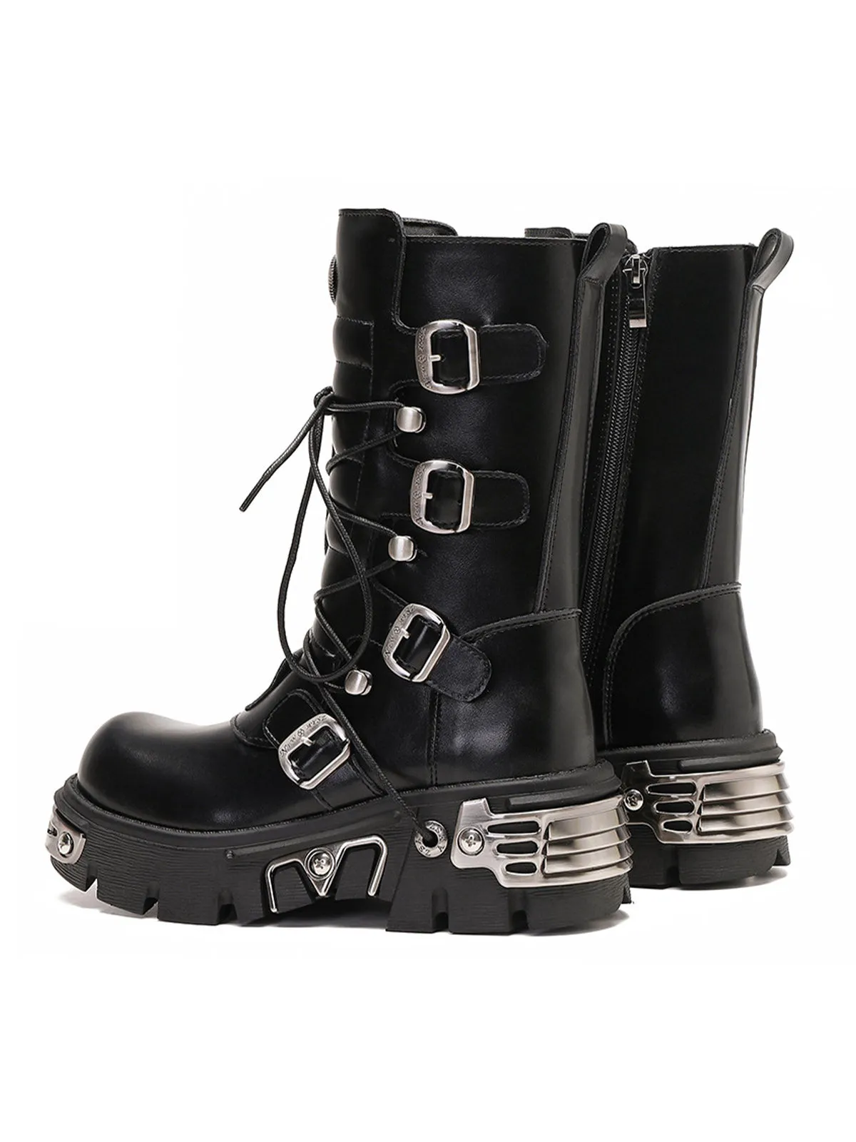 Thesupermade Metal Punk Style Workwear Platform Boots - 2199 sold by Thesupermade product image thumbnail 3