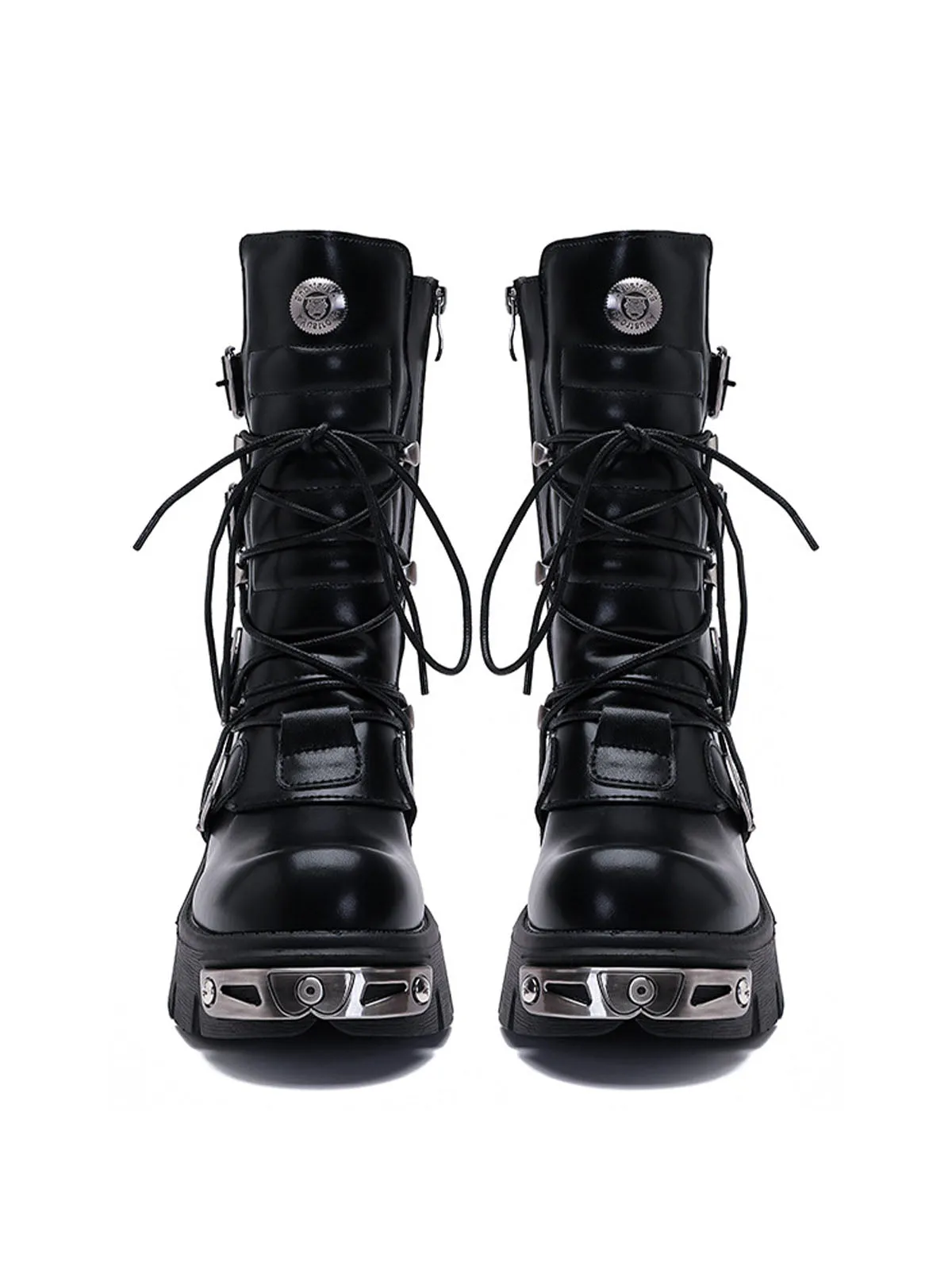 Thesupermade Metal Punk Style Workwear Platform Boots - 2199 sold by Thesupermade product image thumbnail 2
