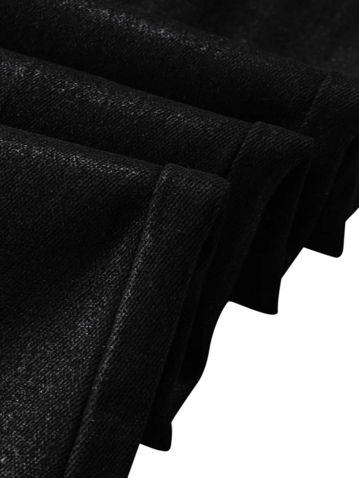 Thesupermade Black Wax Coated Flare Jeans - 2212 sold by Thesupermade product image thumbnail 4