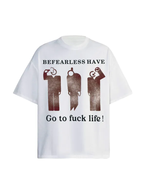 Thesupermade Street Washed Fun Printed T-Shirt sold by Thesupermade