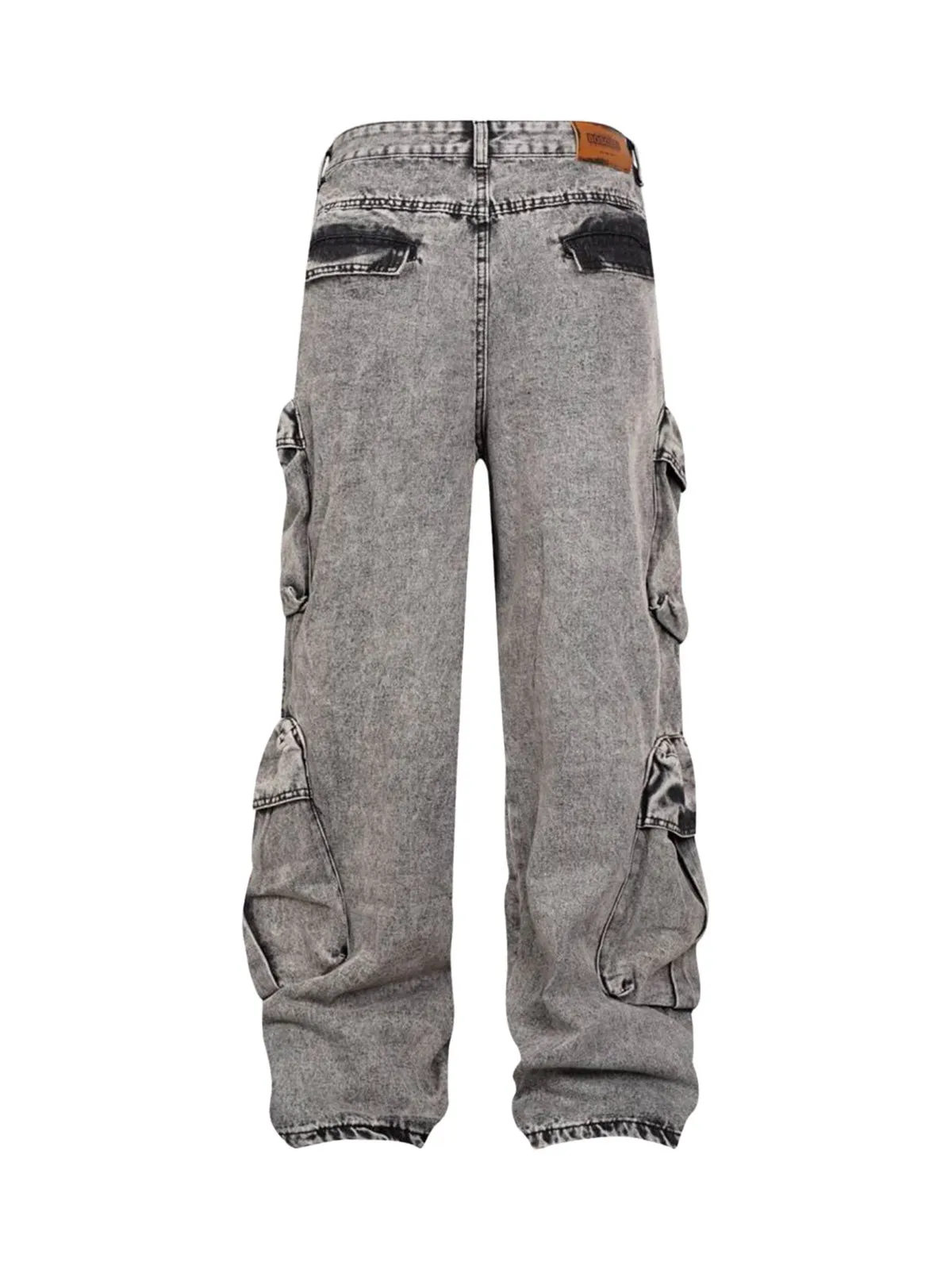 Thesupermade Washed Multi-pocket Cargo Jeans sold by Thesupermade product image thumbnail 3