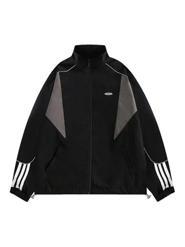 Thesupermade Contrast color patchwork Track Jacket sold by Thesupermade