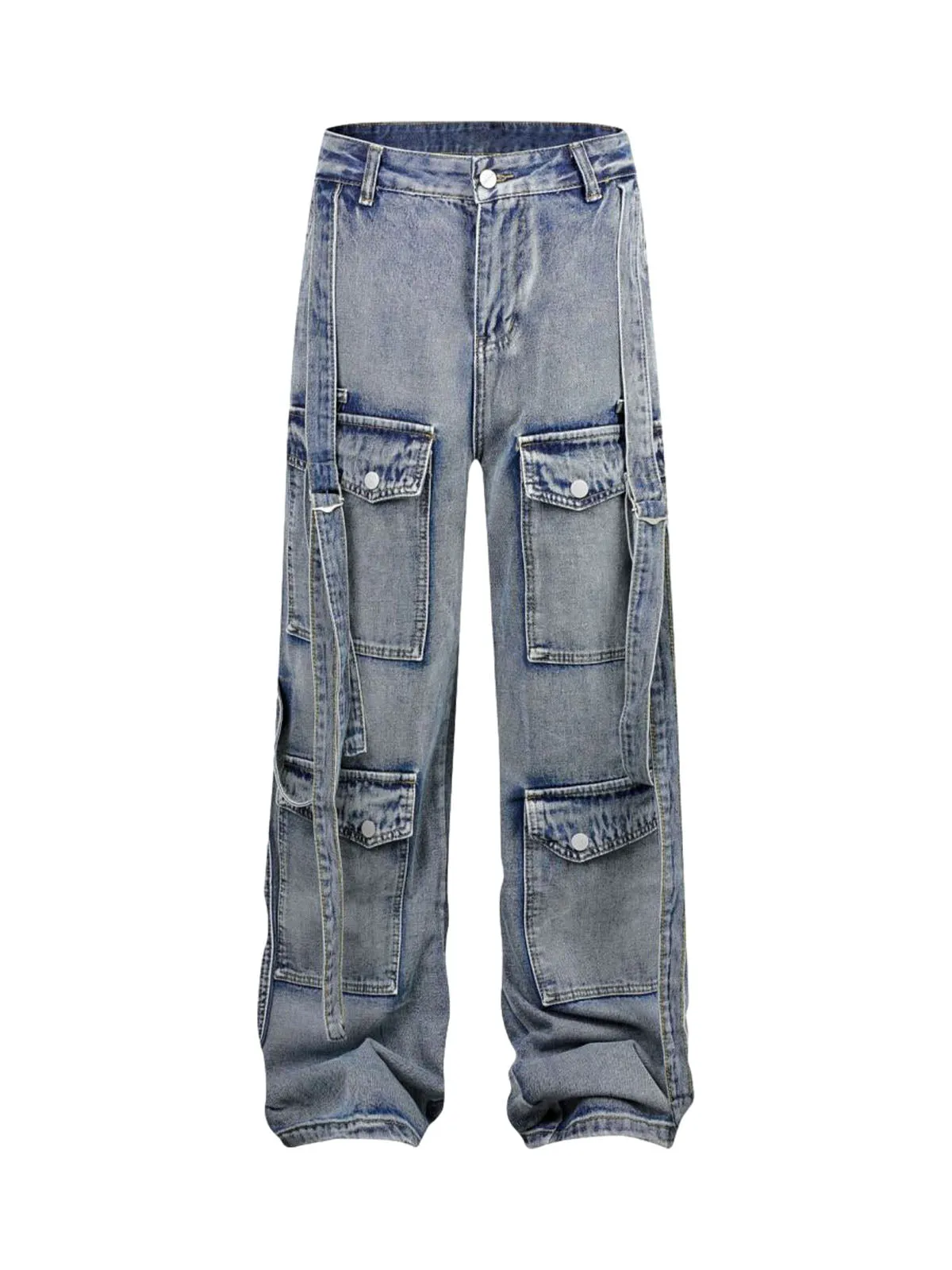 Thesupermade Multi Pocket Cargo Jeans sold by Thesupermade product image thumbnail 2