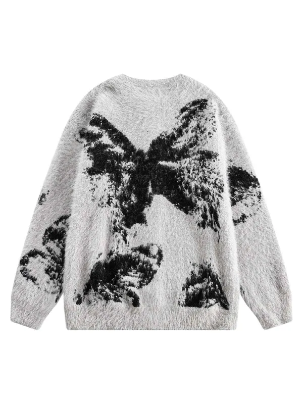 Thesupermade Butterfly Cardigan Zip Up Sweater sold by Thesupermade