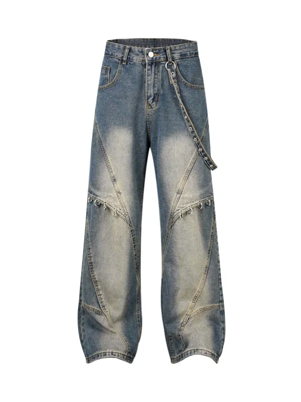 Thesupermade Washed Distressed Baggy Jeans - 2233 sold by Thesupermade