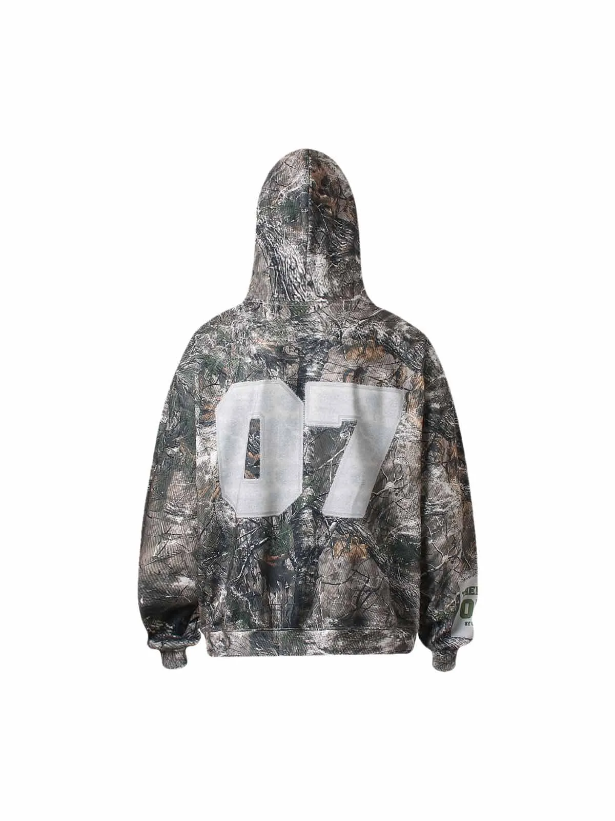 Thesupermade Retro Leaf Camouflage Patchwork Hoodie sold by Thesupermade product image thumbnail 3