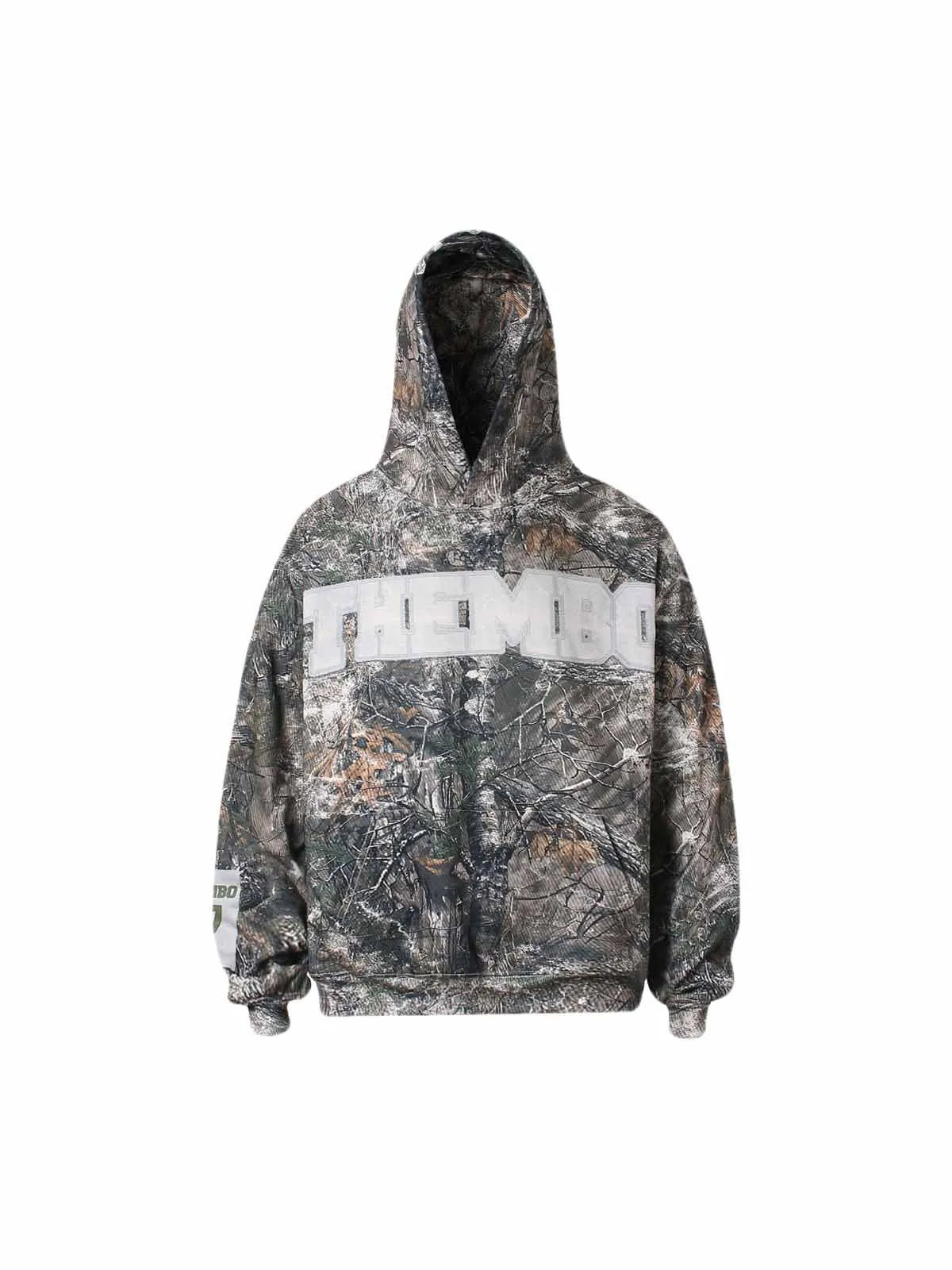 Thesupermade Retro Leaf Camouflage Patchwork Hoodie sold by Thesupermade