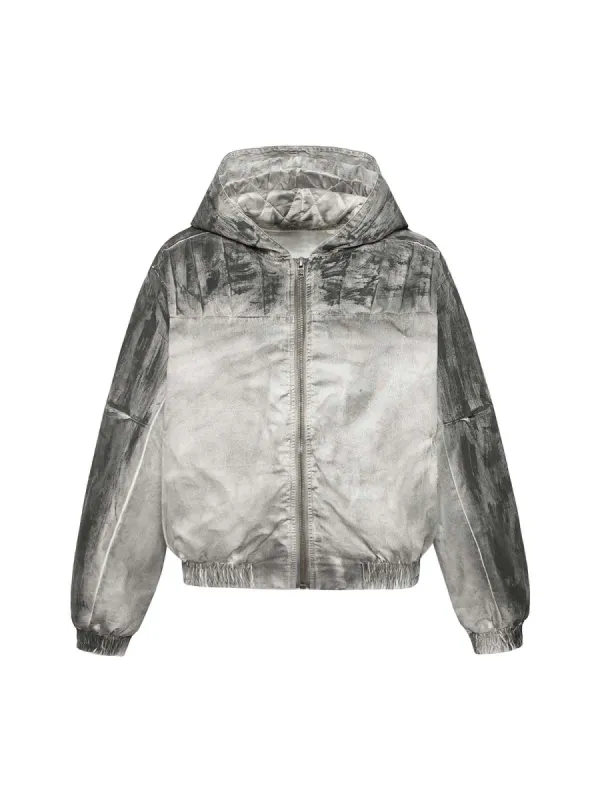 Thesupermade Wasteland Style Tie-dye Patch Letter Embroidery Jacket - 2214 sold by Thesupermade