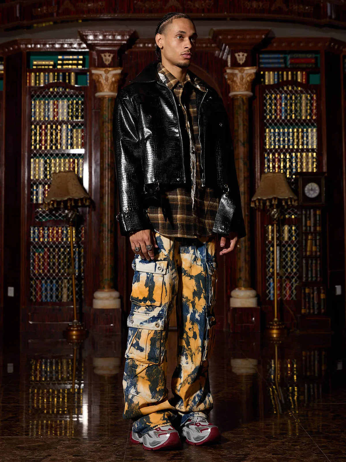 Thesupermade Shoulder Pad PU Leather Jacket - 2305 sold by Thesupermade product image thumbnail 2