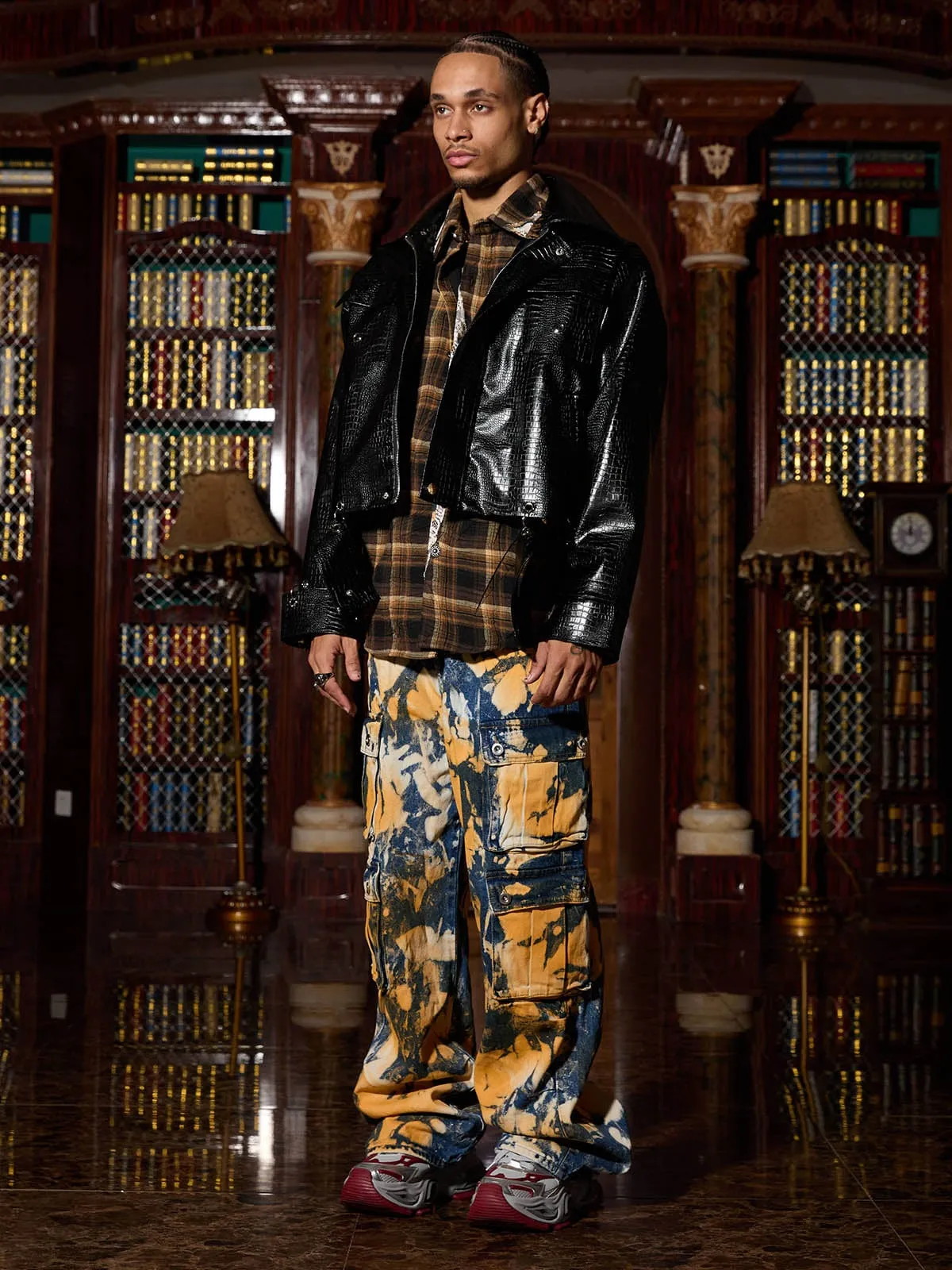 Thesupermade Shoulder Pad PU Leather Jacket - 2305 sold by Thesupermade product image thumbnail 3