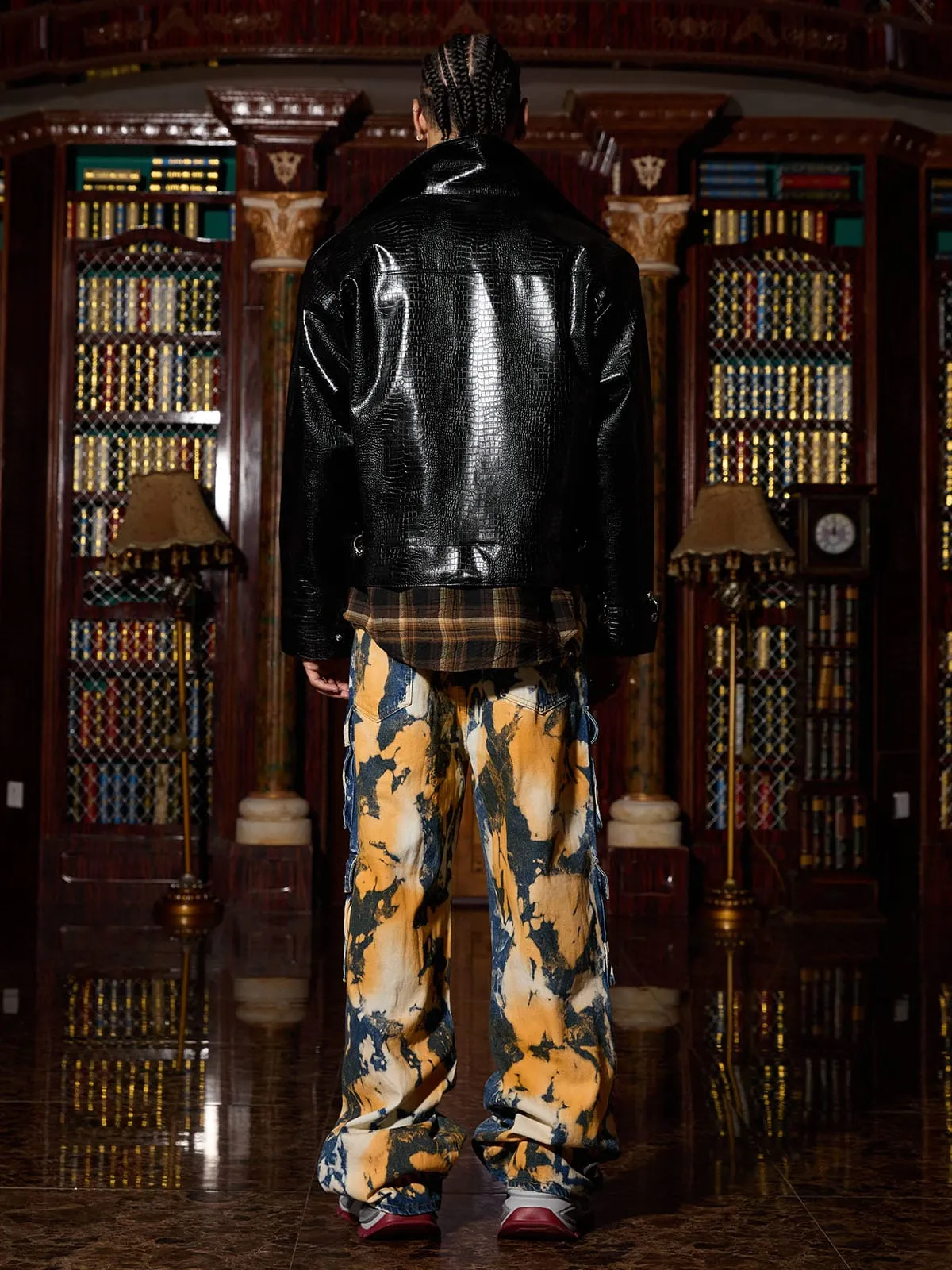 Thesupermade Shoulder Pad PU Leather Jacket - 2305 sold by Thesupermade product image thumbnail 4