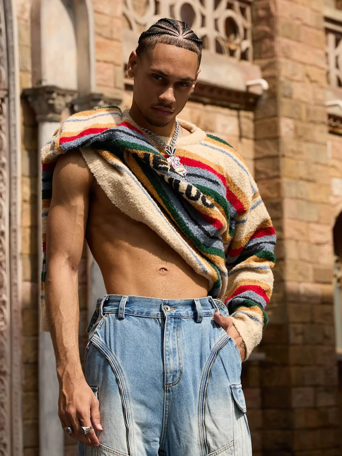 Thesupermade Vintage Striped Sweater - 2344 sold by Thesupermade product image thumbnail 4