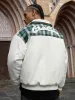 Thesupermade Patchwork PU Leather Quilted Jacket sold by Thesupermade