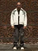 Thesupermade Patchwork PU Leather Quilted Jacket sold by Thesupermade