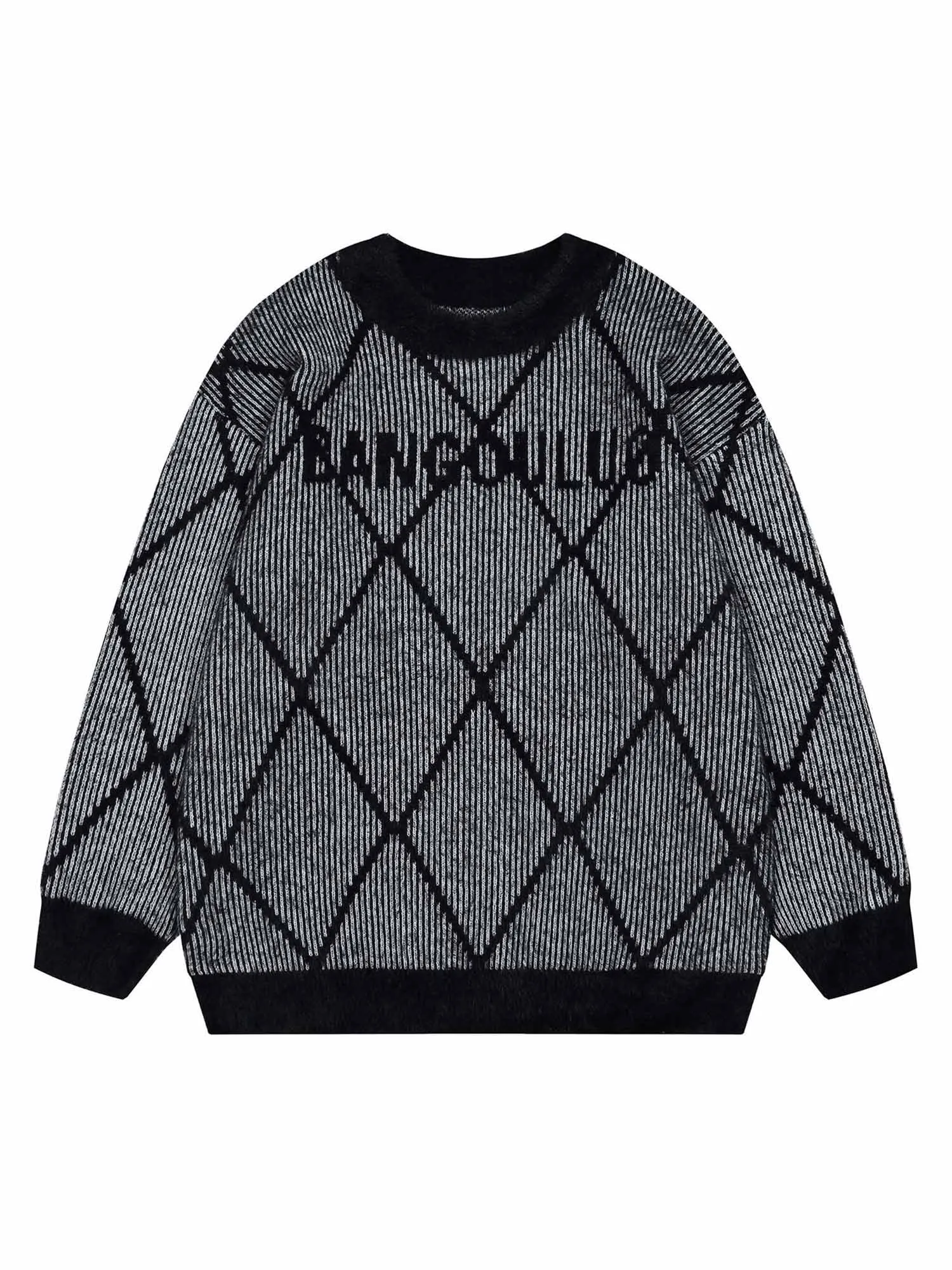 Thesupermade Mohair Diamond Grid Sweater sold by Thesupermade