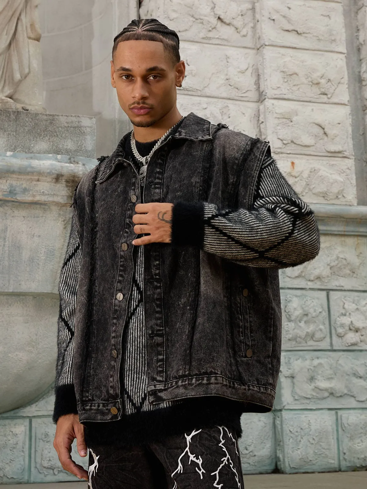 Thesupermade Mohair Diamond Grid Sweater sold by Thesupermade product image thumbnail 3