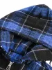 Thesupermade Plaid Brushed Cardigan Hooded Shirt sold by Thesupermade