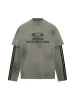 Thesupermade Distressed Printed Faux Two-piece Long-sleeved T-shirt - 2328 sold by Thesupermade