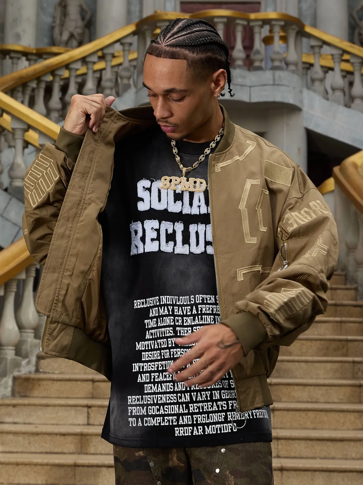 Thesupermade Tie-dye Lettering Print Crew Neck T-shirt sold by Thesupermade product image thumbnail 4