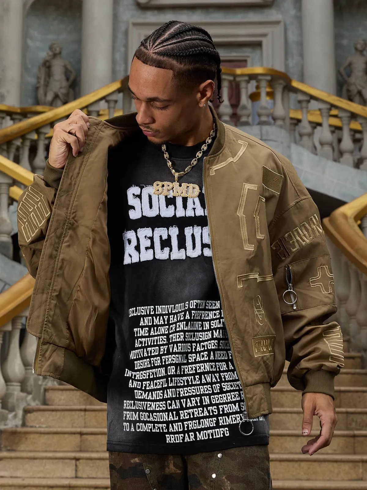 Thesupermade Tie-dye Lettering Print Crew Neck T-shirt sold by Thesupermade product image thumbnail 5