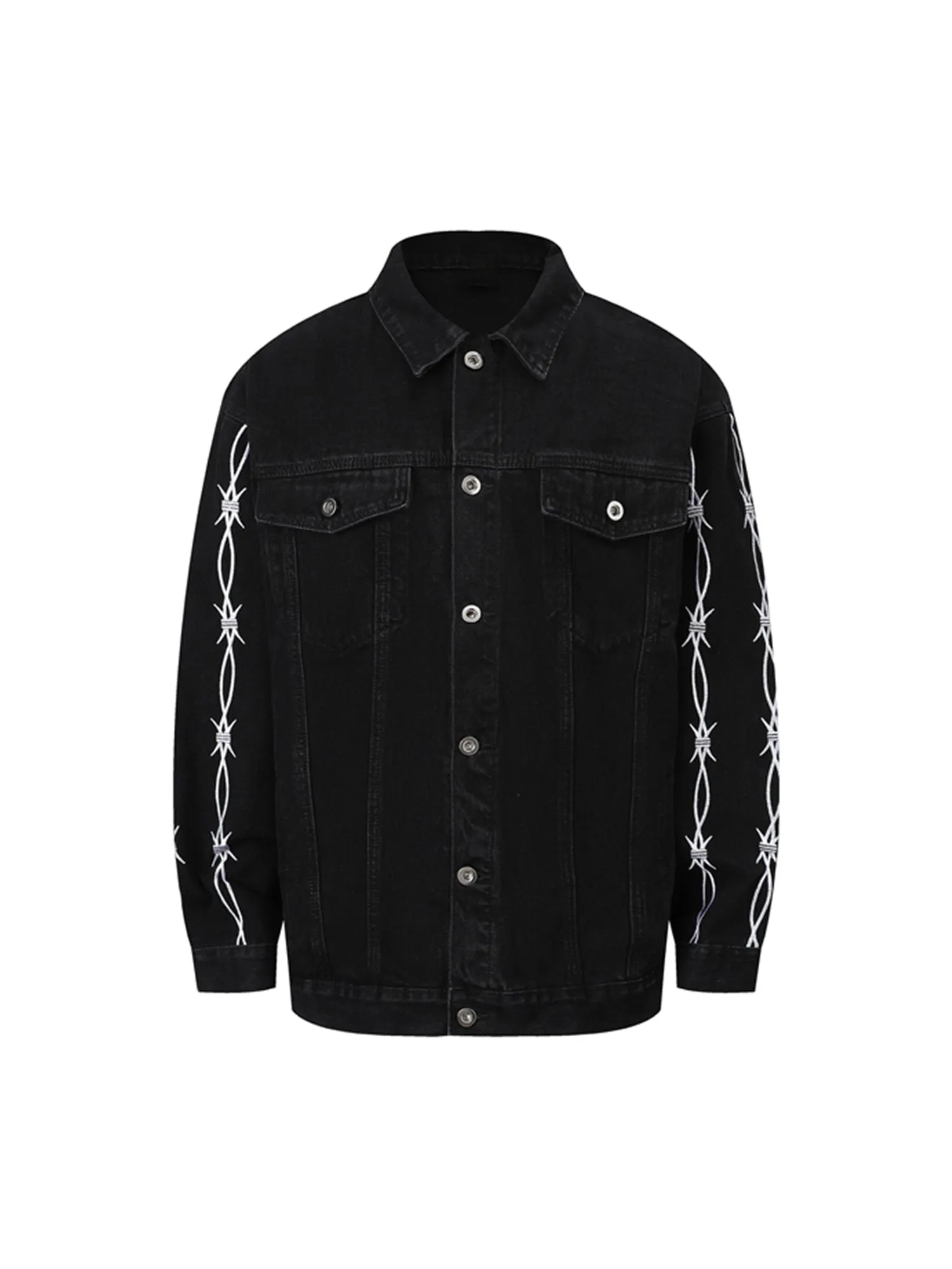 Thesupermade Thorn Embroidered Denim Jacket sold by Thesupermade product image thumbnail 2