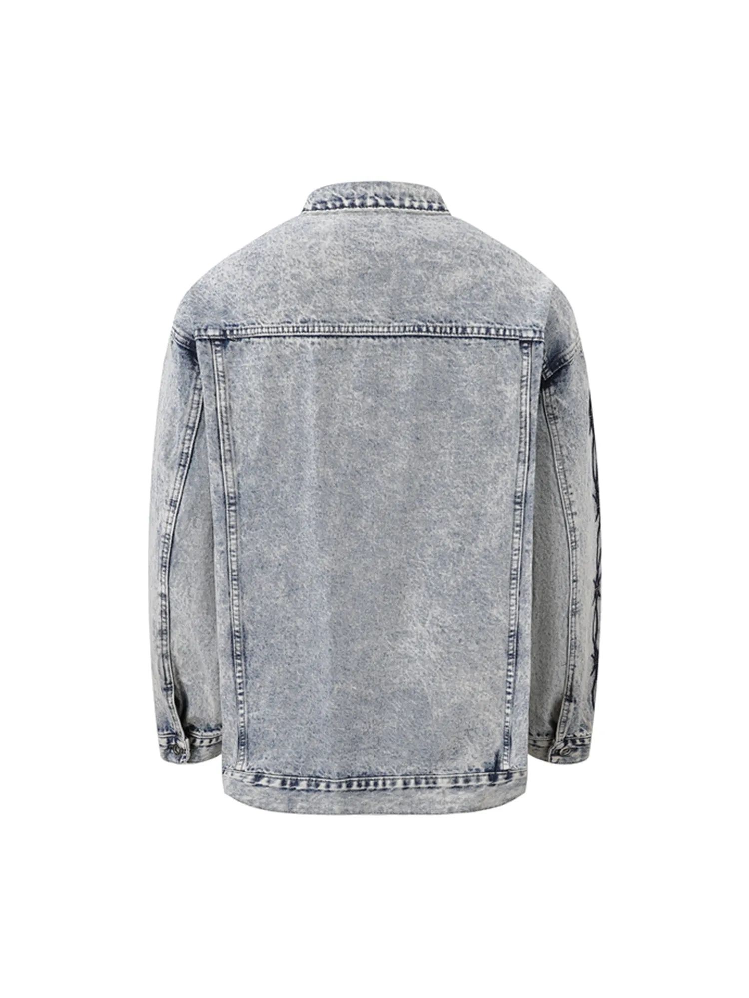 Thesupermade Thorn Embroidered Denim Jacket sold by Thesupermade product image thumbnail 3