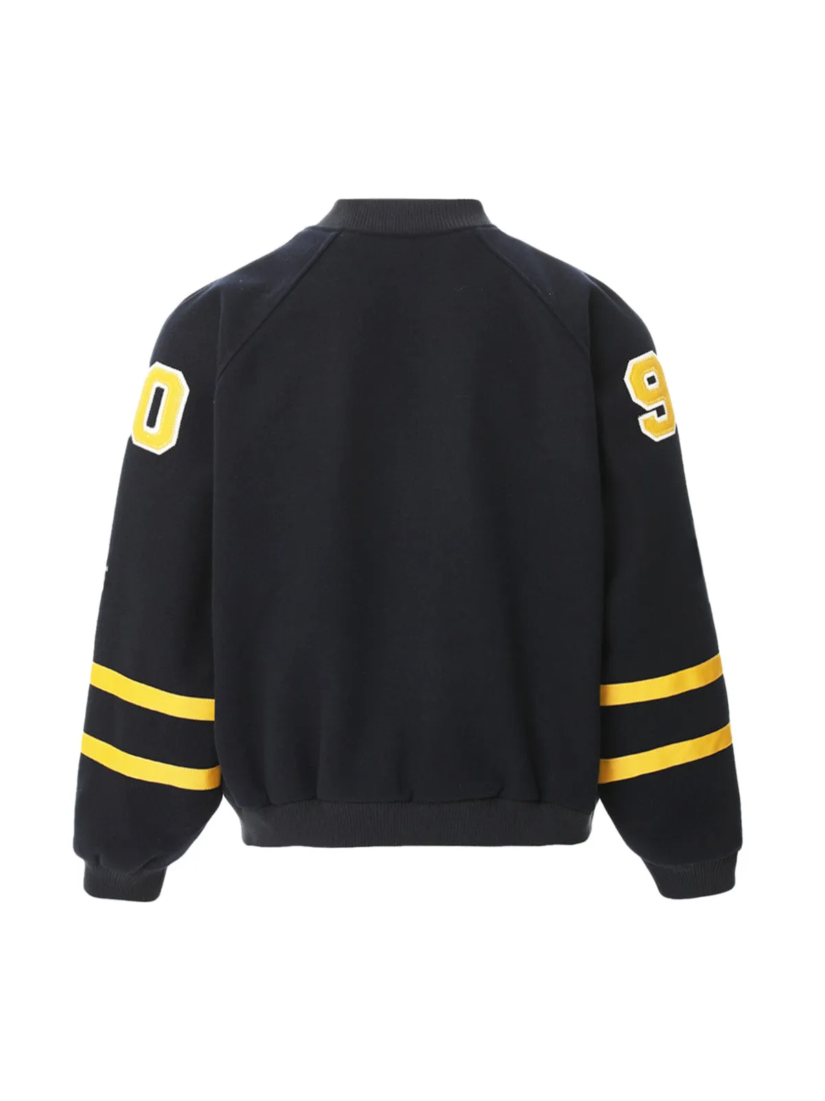 Thesupermade Retro Embroidery Badge Colorblock Bomber Jacket sold by Thesupermade product image thumbnail 5