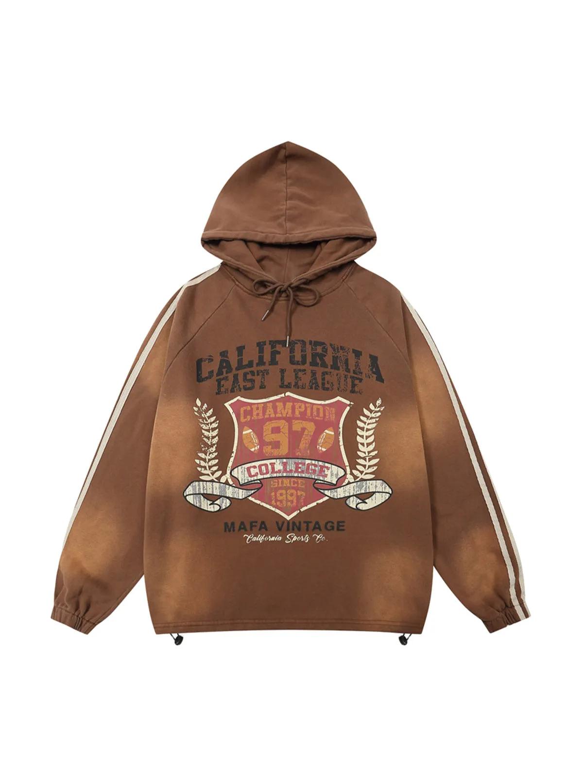 Thesupermade Retro Old Letter Print Pullover Hoodie sold by Thesupermade