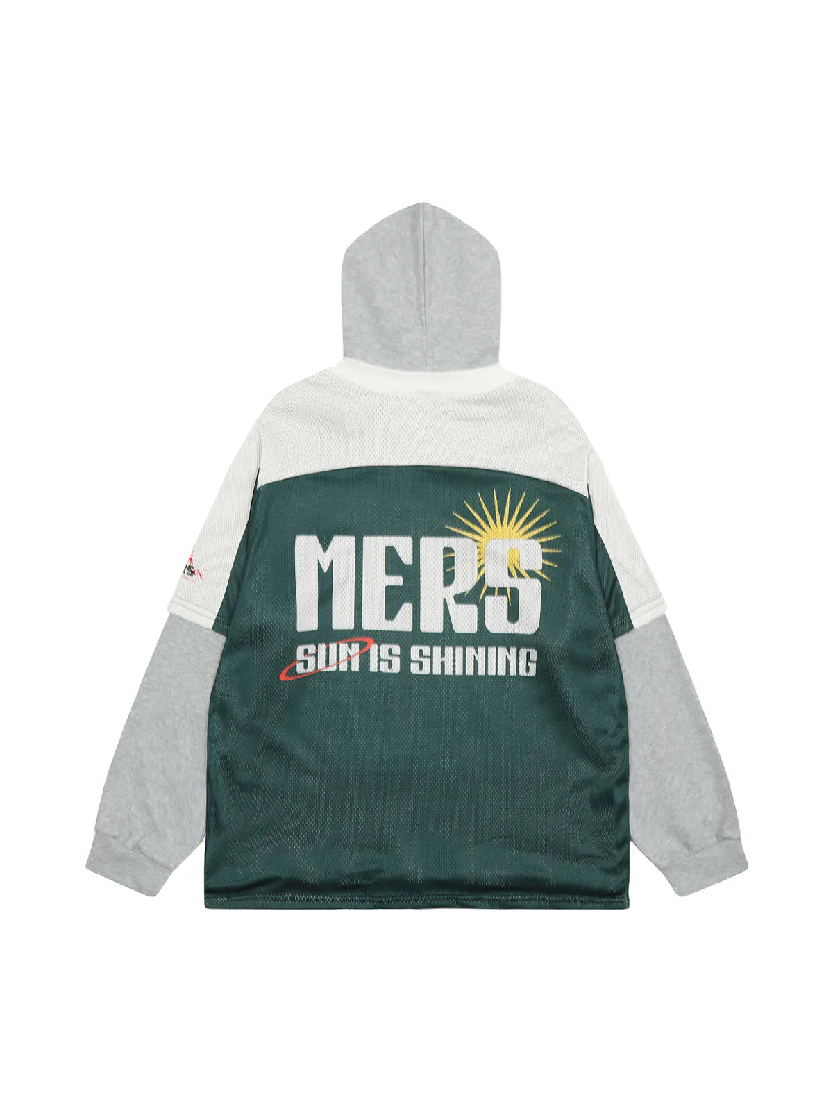 Thesupermade Faux Two-Piece Contrast Color Stitching Hoodie sold by Thesupermade product image thumbnail 3