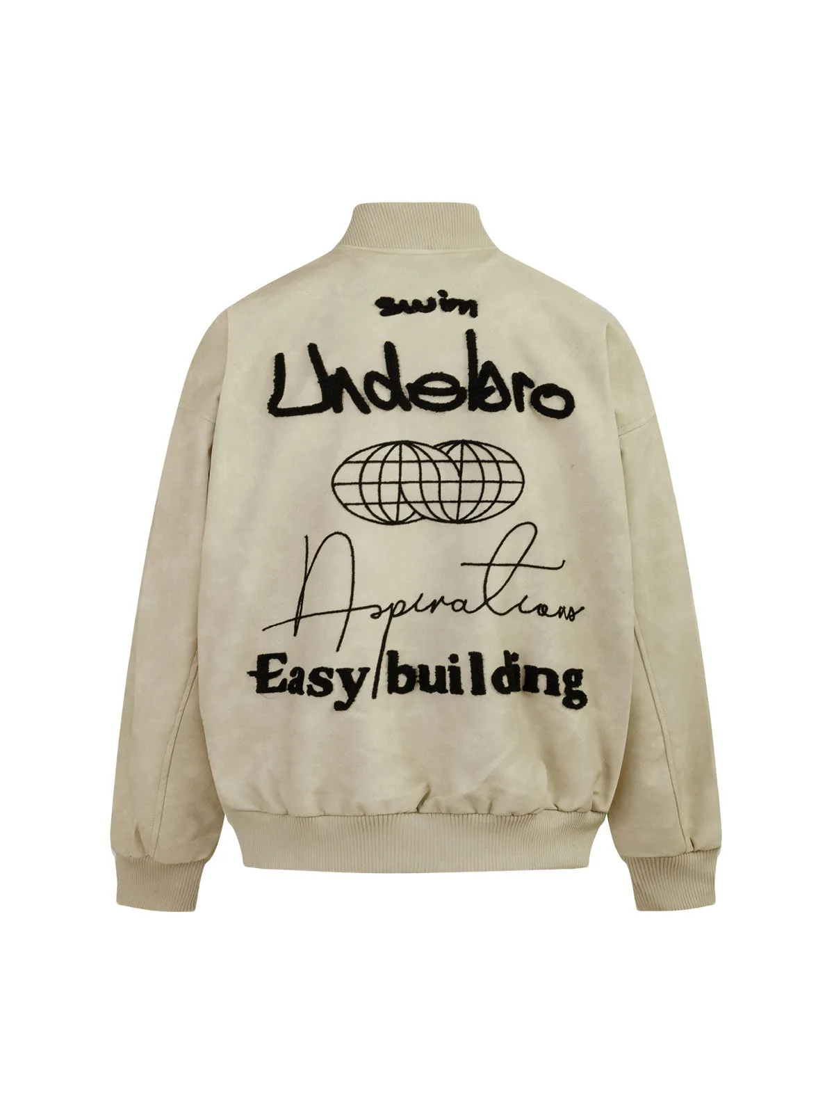 Thesupermade Contrast Color Embroidery Bomber Jacket sold by Thesupermade product image thumbnail 3