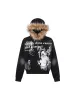 Thesupermade Wasteland Style Cardigan Zip UP Fur Hooded Jacket - 2279 sold by Thesupermade