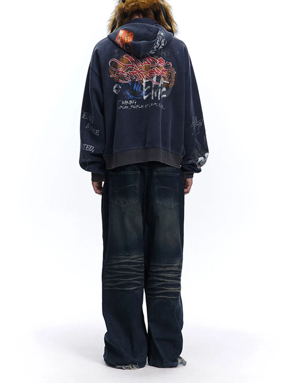 Thesupermade Graffiti Cardigan Hoodie sold by Thesupermade product image thumbnail 4