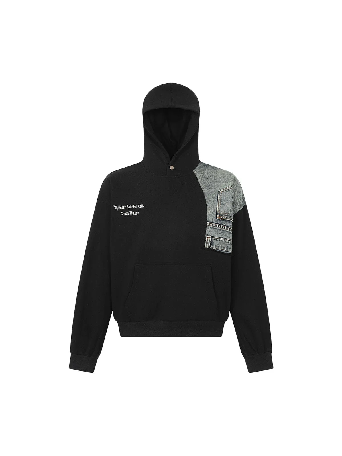 Thesupermade Denim Patchwork Hoodie sold by Thesupermade product image thumbnail 2