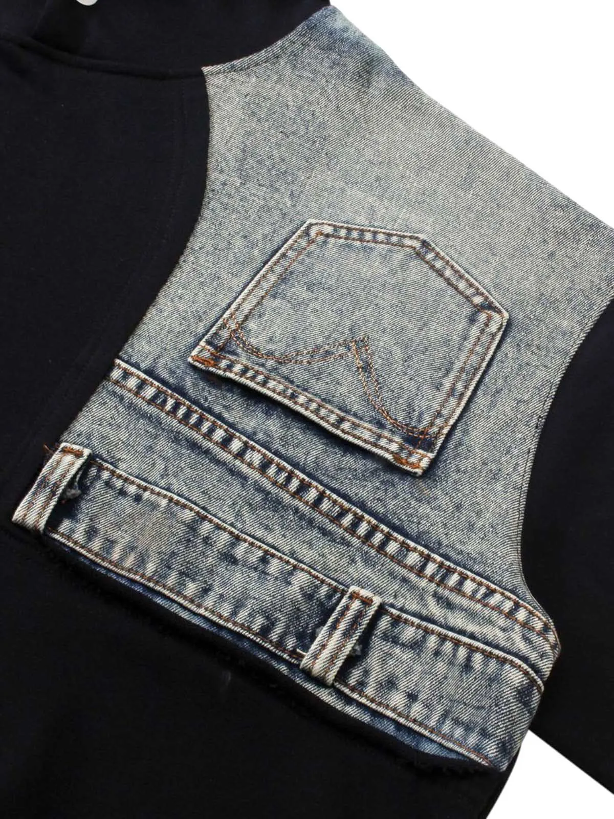 Thesupermade Denim Patchwork Hoodie sold by Thesupermade product image thumbnail 5