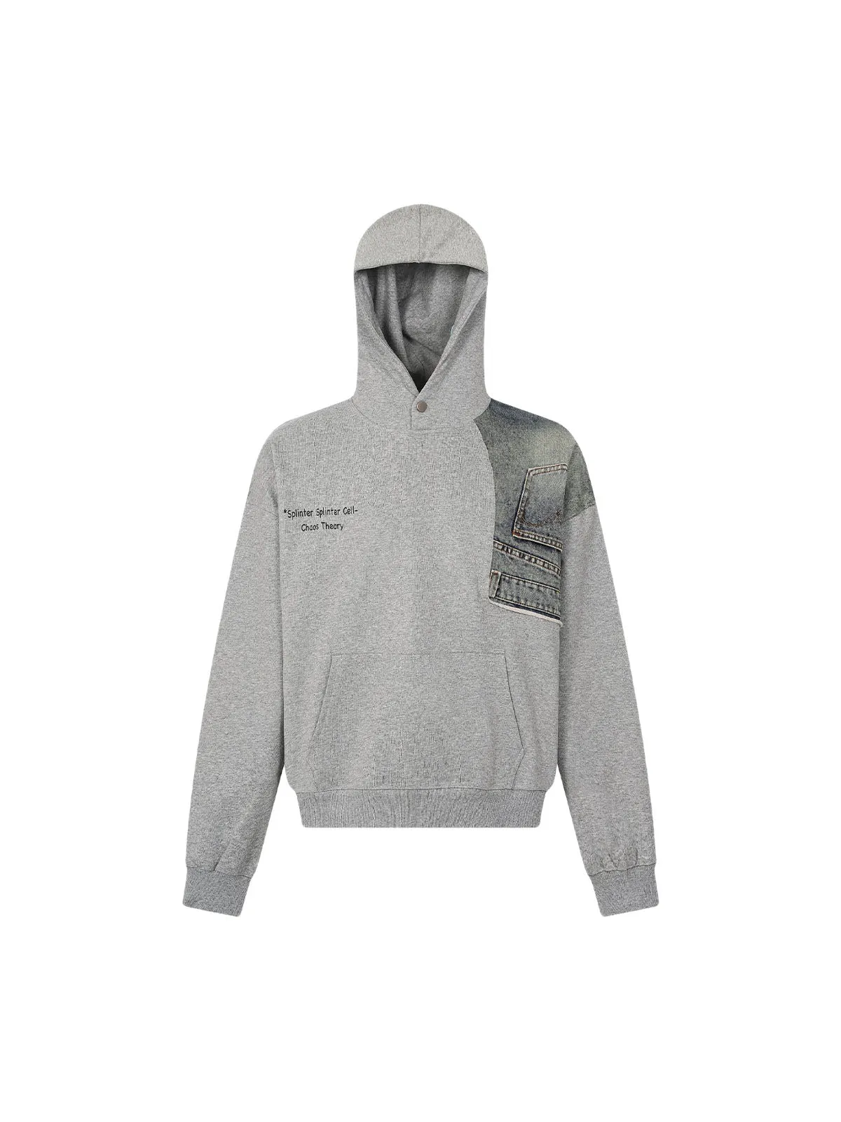 Thesupermade Denim Patchwork Hoodie sold by Thesupermade