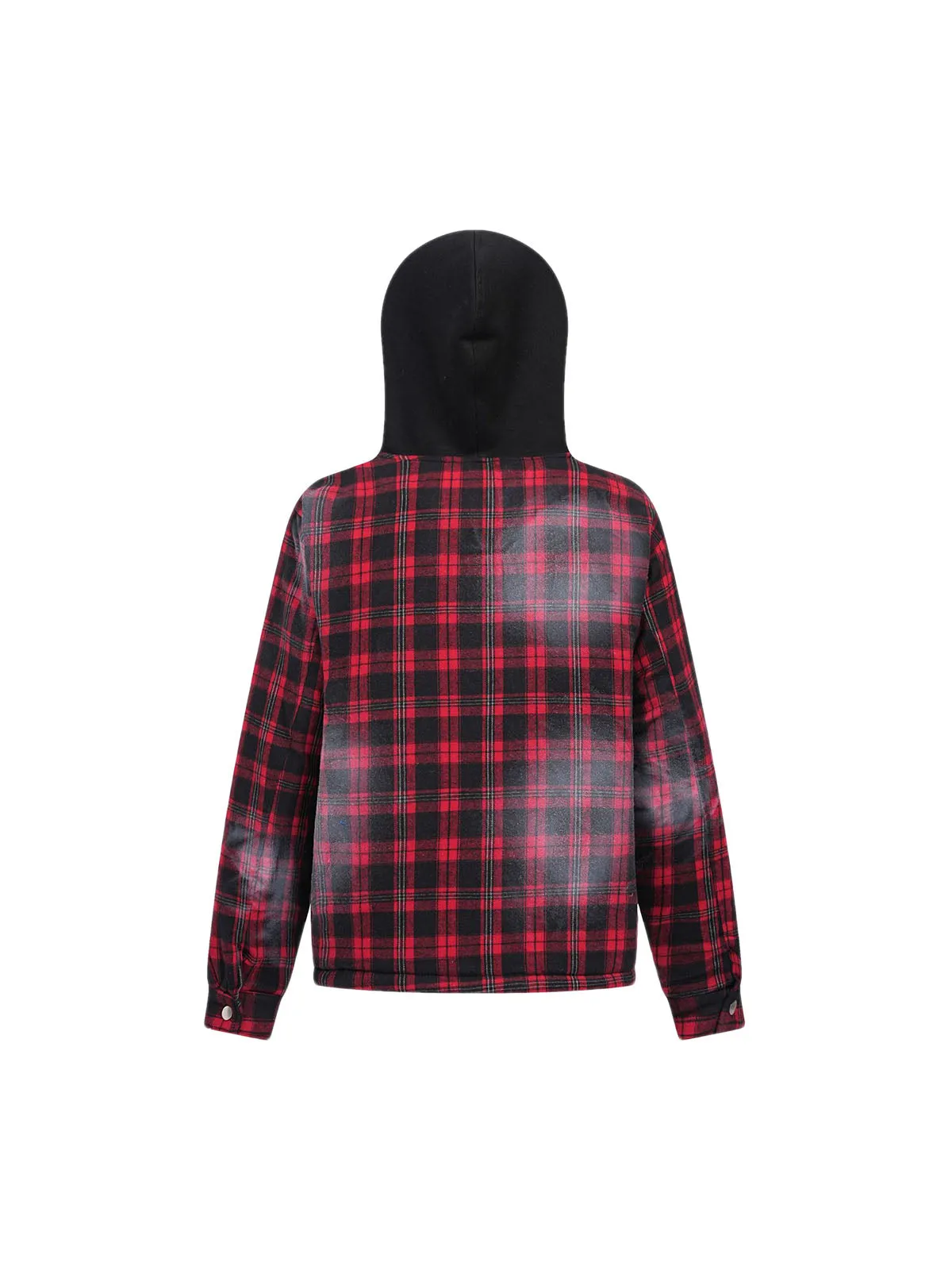 Thesupermade Dark Plaid Hooded Quilted Jacket - 2533 sold by Thesupermade product image thumbnail 3