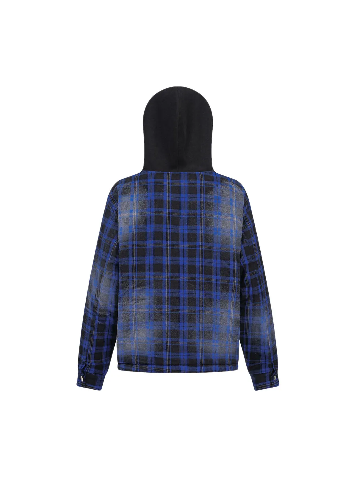 Thesupermade Dark Plaid Hooded Quilted Jacket - 2533 sold by Thesupermade product image thumbnail 4