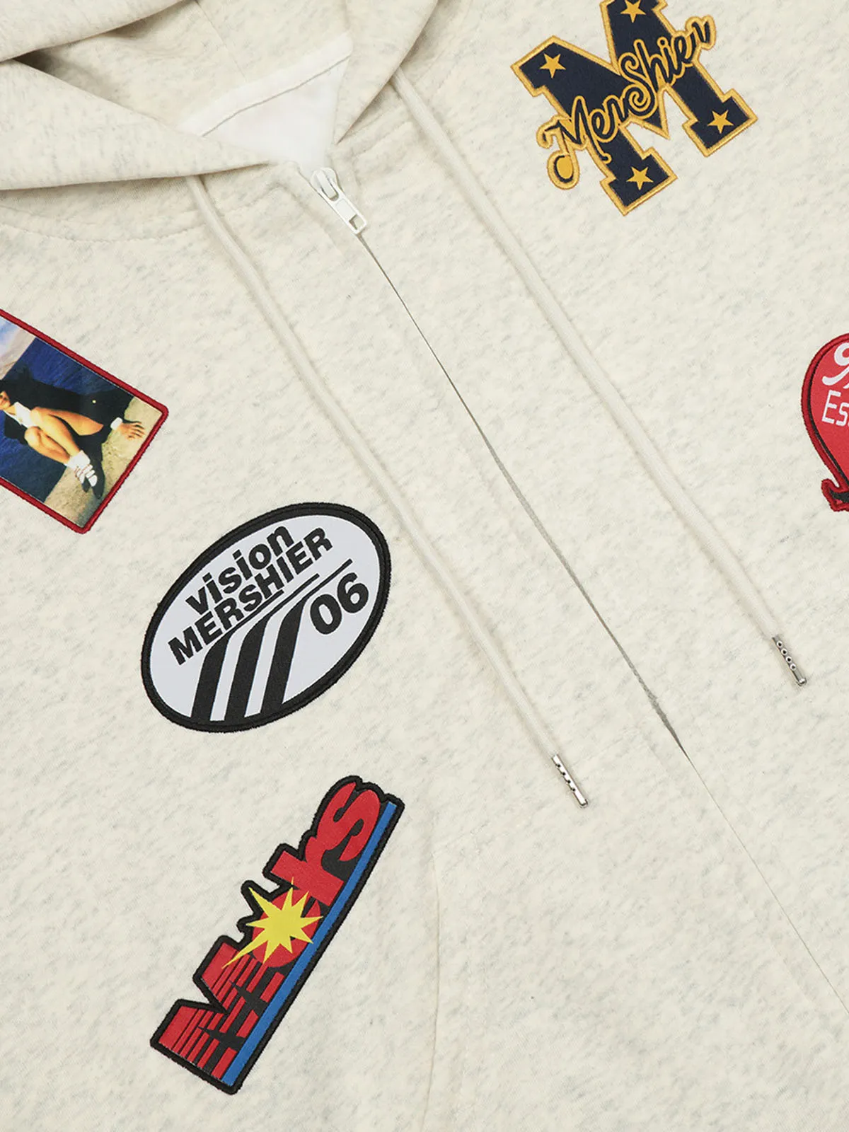 Thesupermade Retro Badge Embroidery Hoodie sold by Thesupermade product image thumbnail 3